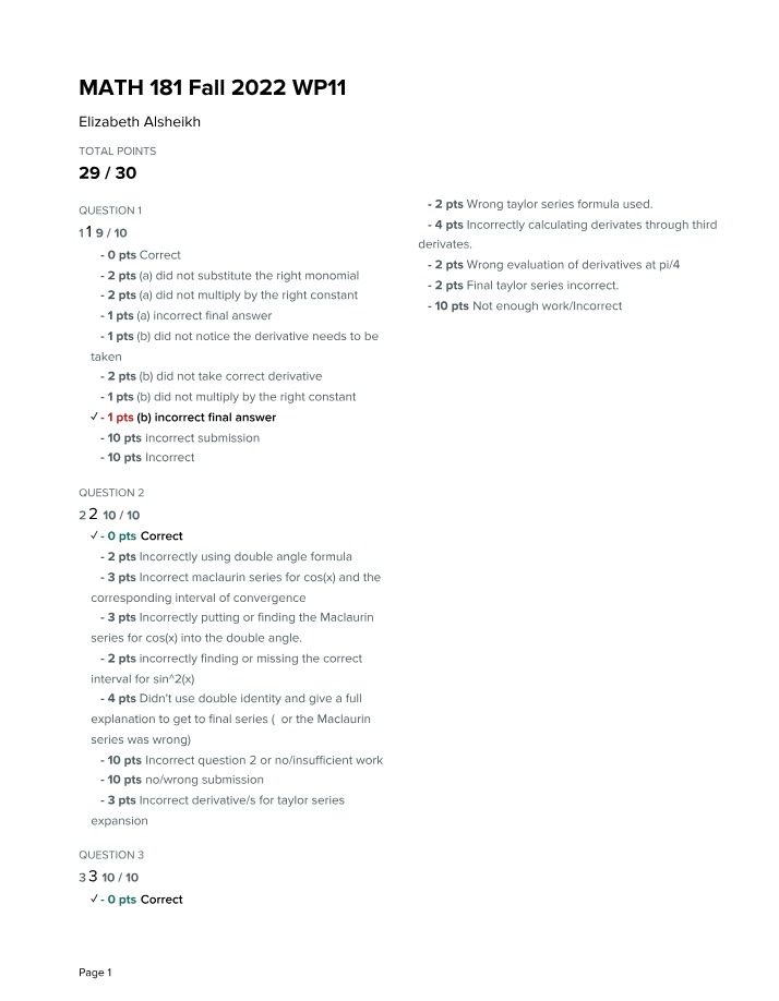 WP11 Assignment - MATH 181 Fall 2022