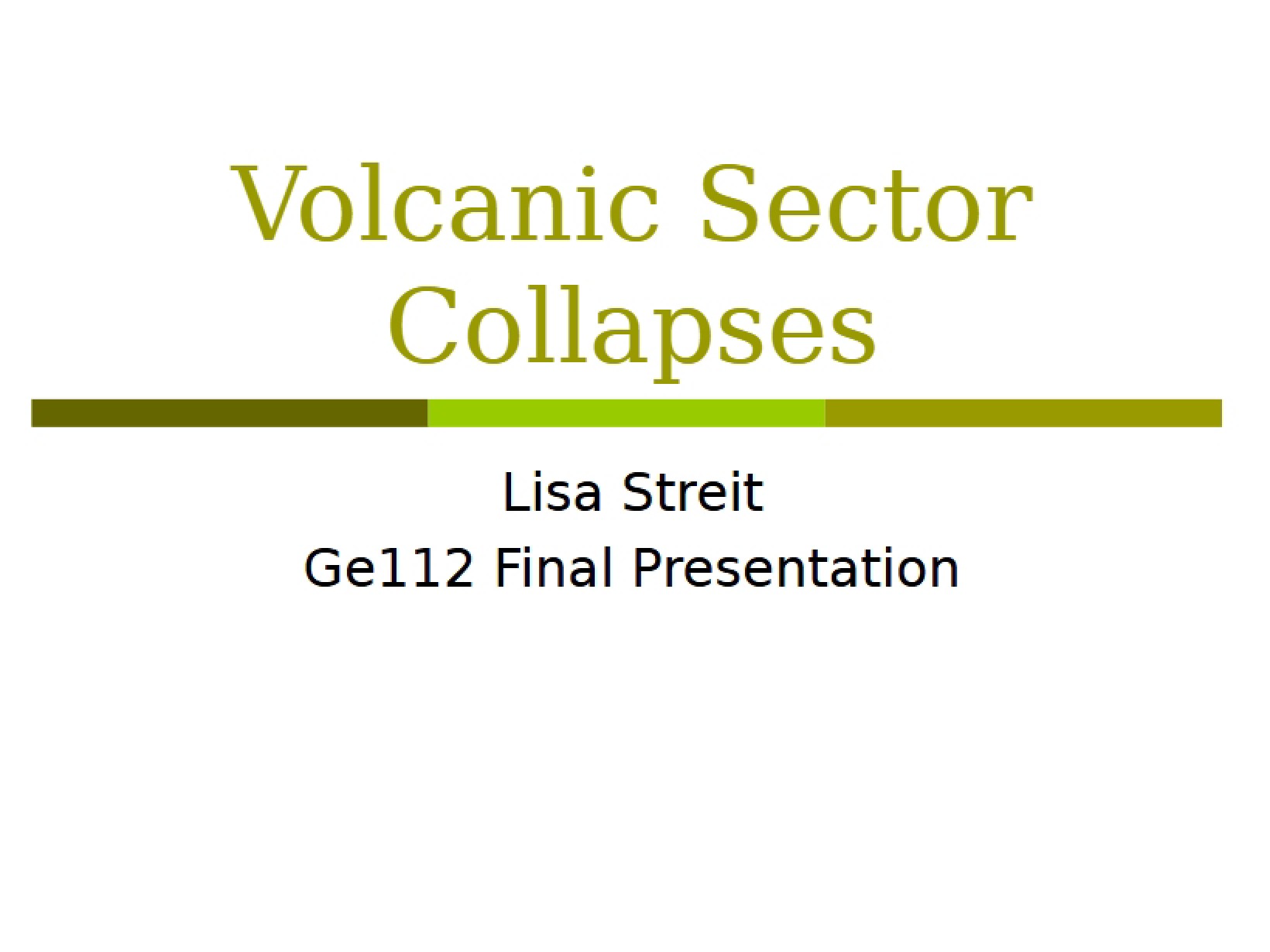 Collapse of Volcanic Sectors