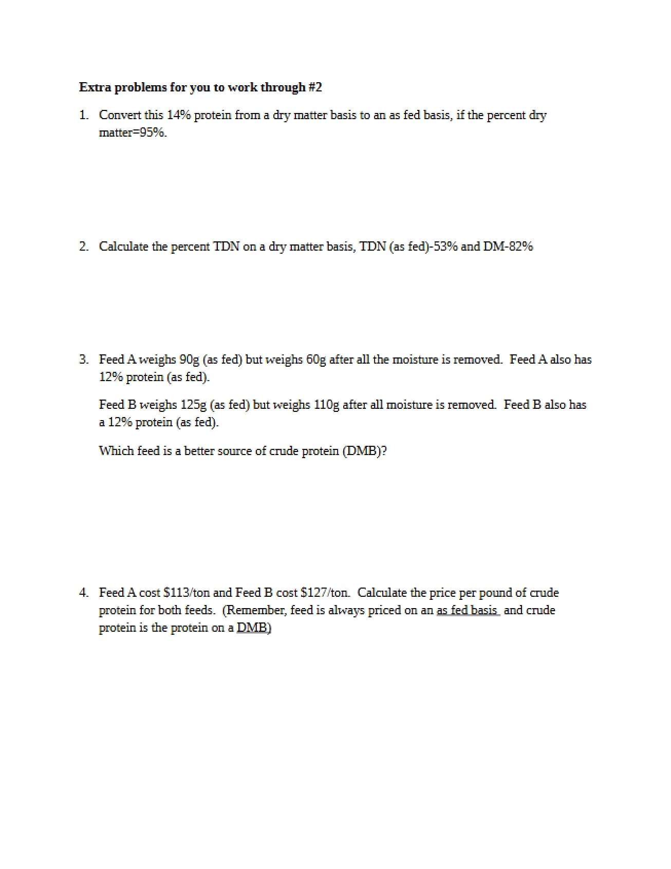 Second Set of Practice Problems