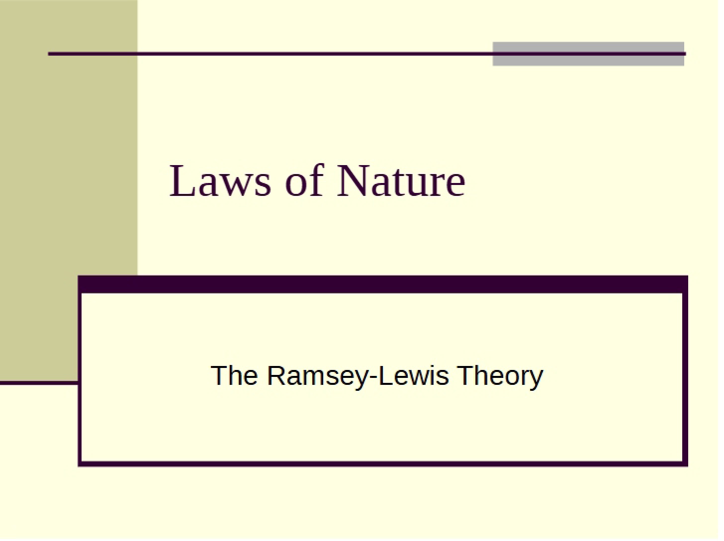 Ramsey-Lewis Model