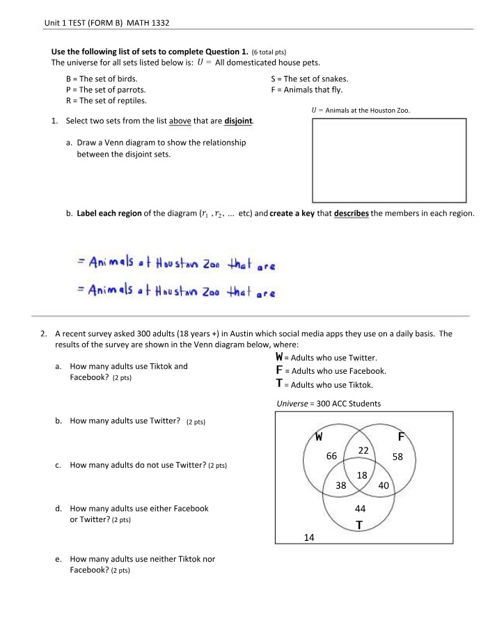 MATH1332 - Unit 1 Test