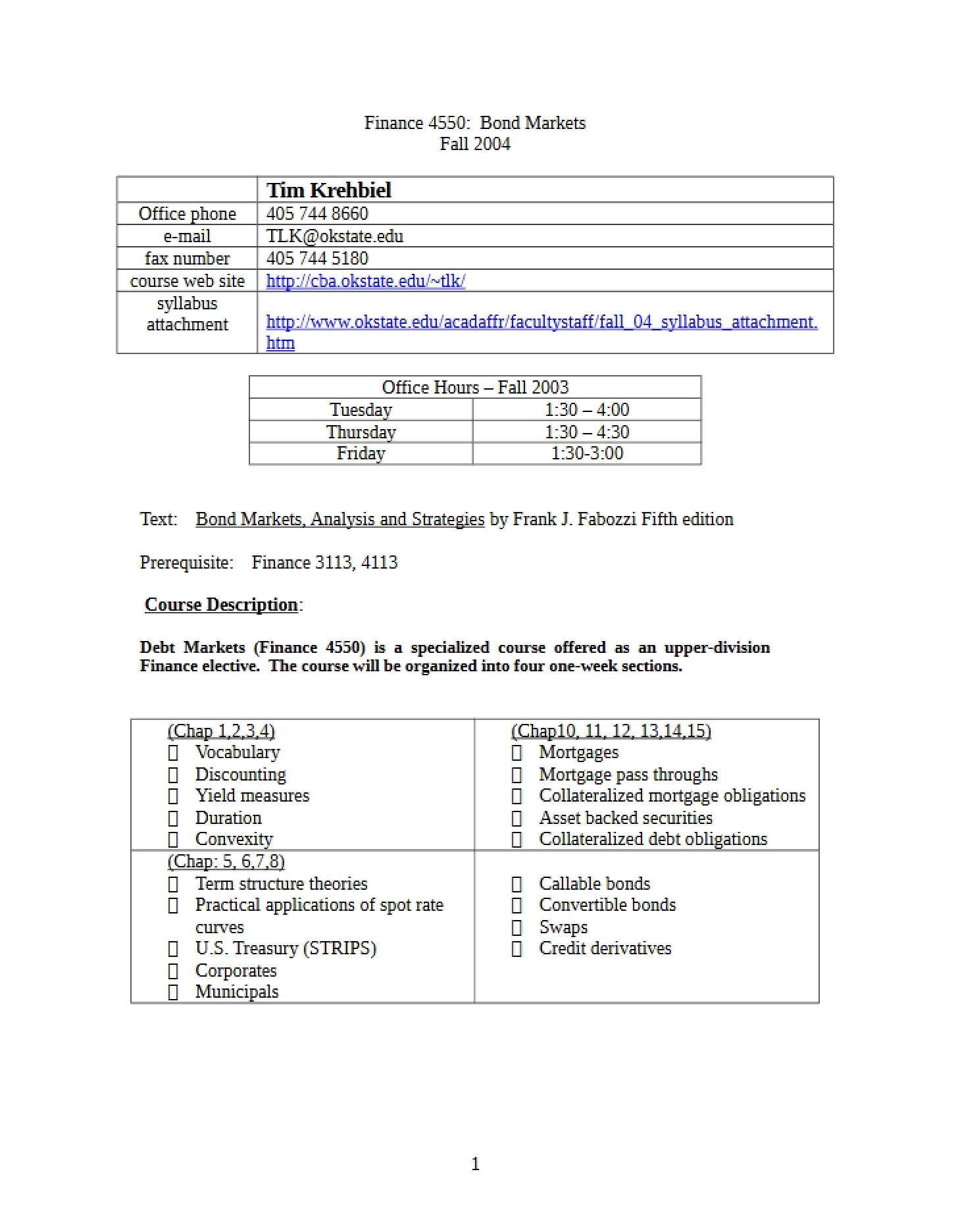 Course Policies and Schedule