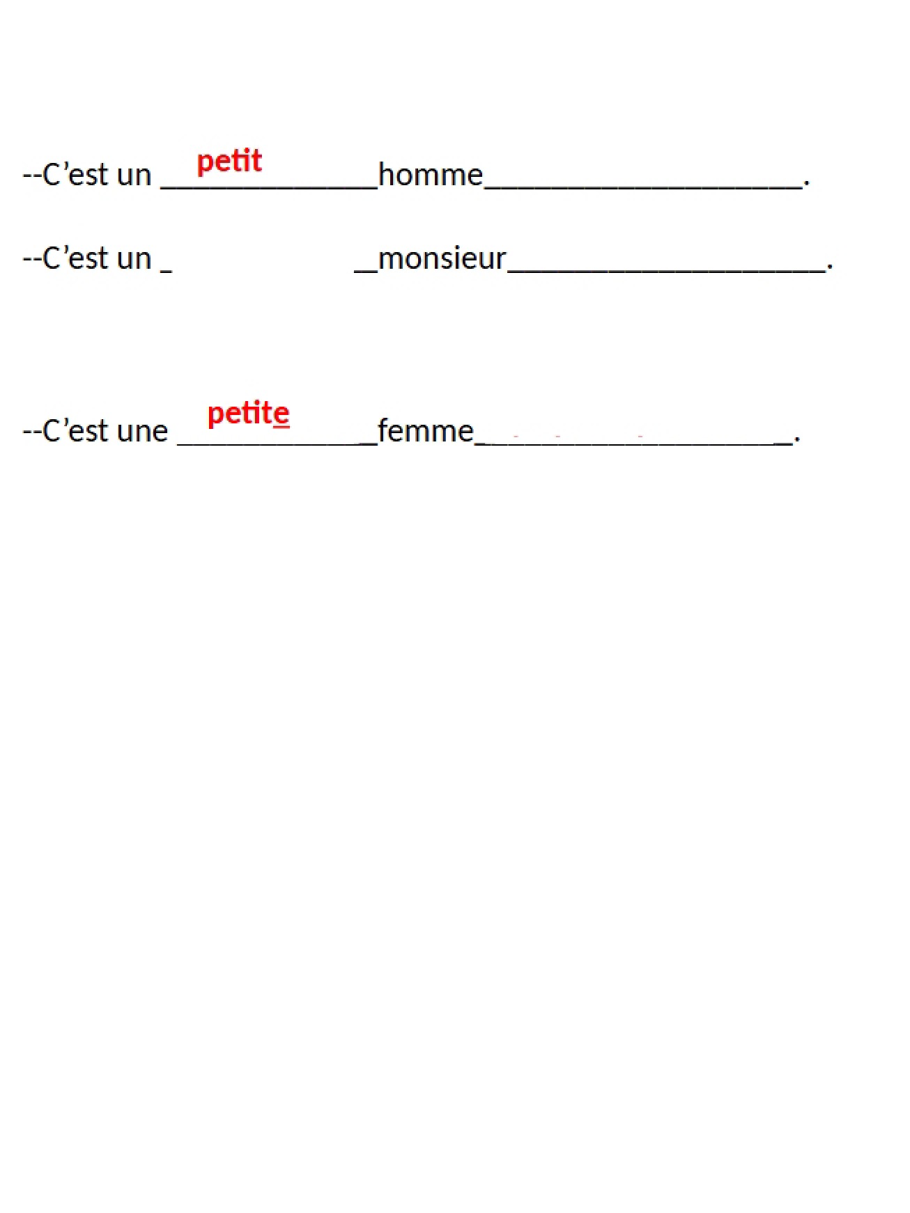 First-Year French Lecture Notes