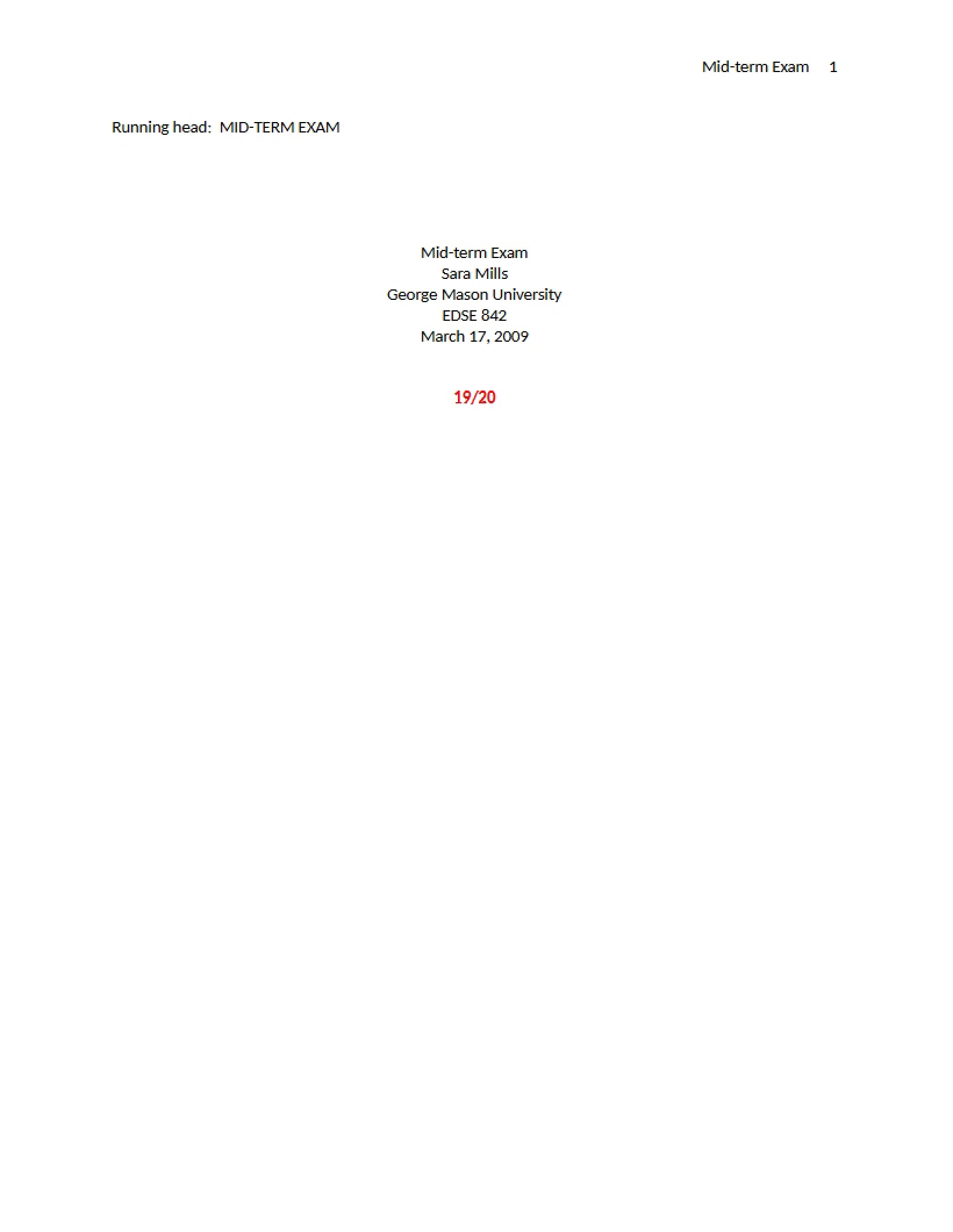 Research Methodology in Special Education Midterm Exam