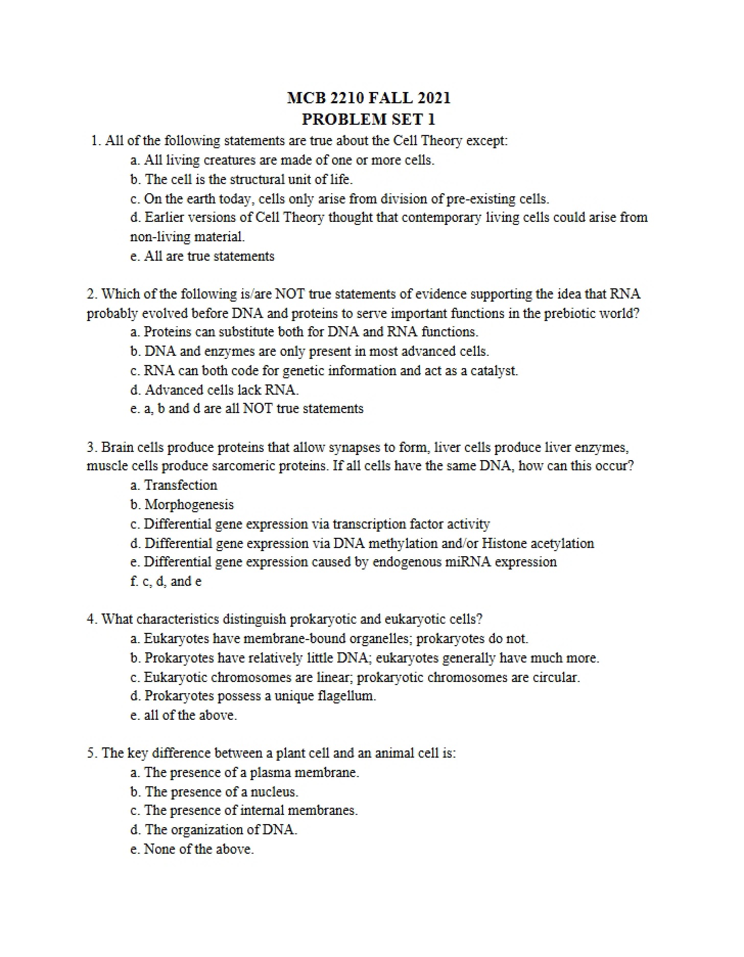Set 1 Problems - 16 Pages