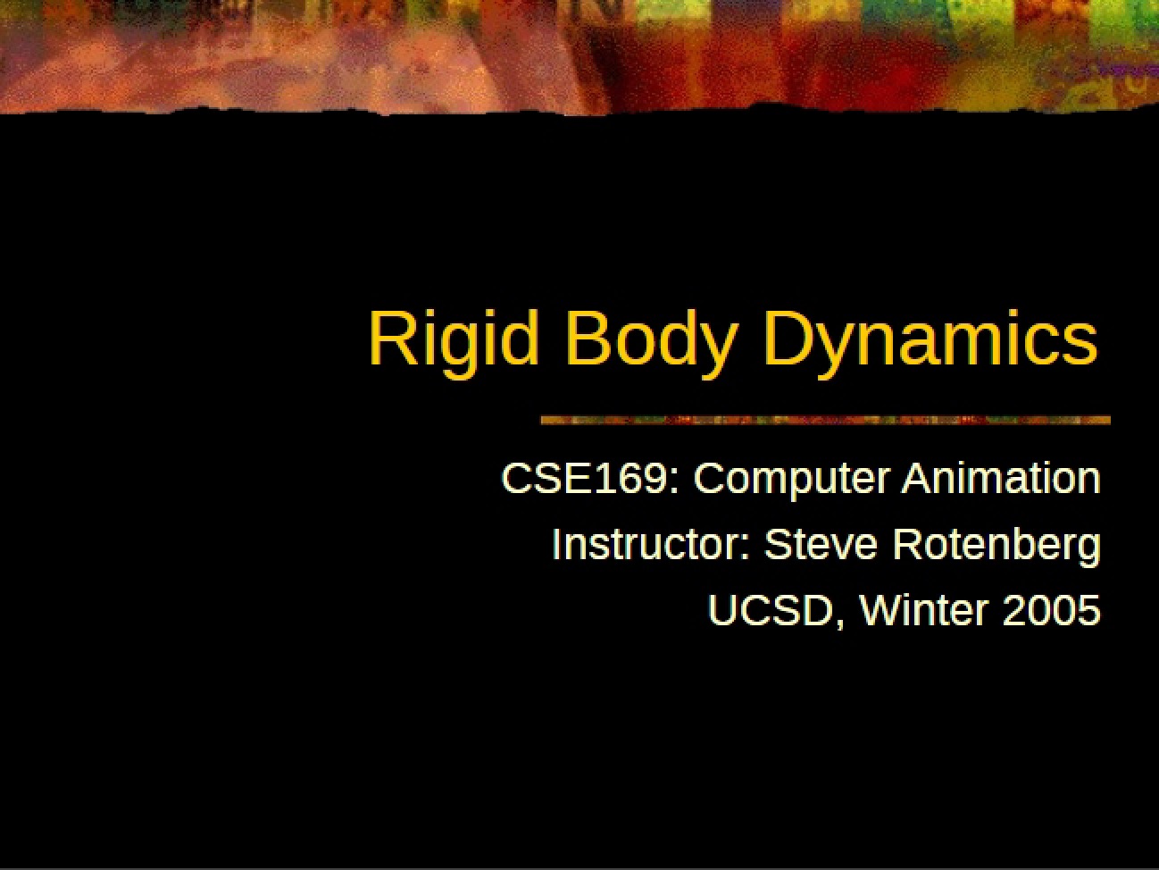 Dynamics of Rigid Bodies
