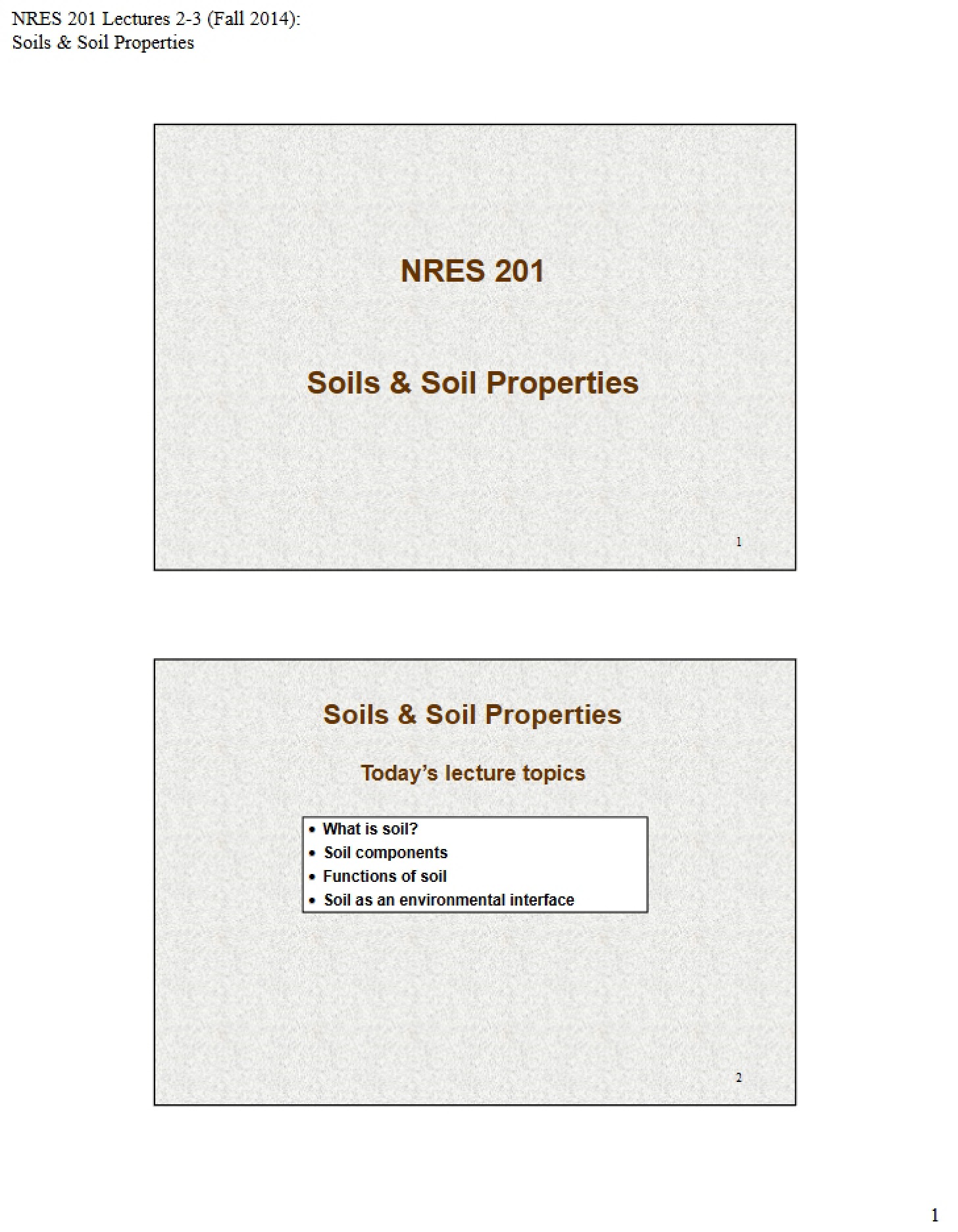 Properties of Soil