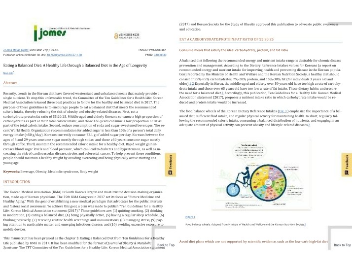 Achieving the Ideal Carbohydrate - Balanced Diet