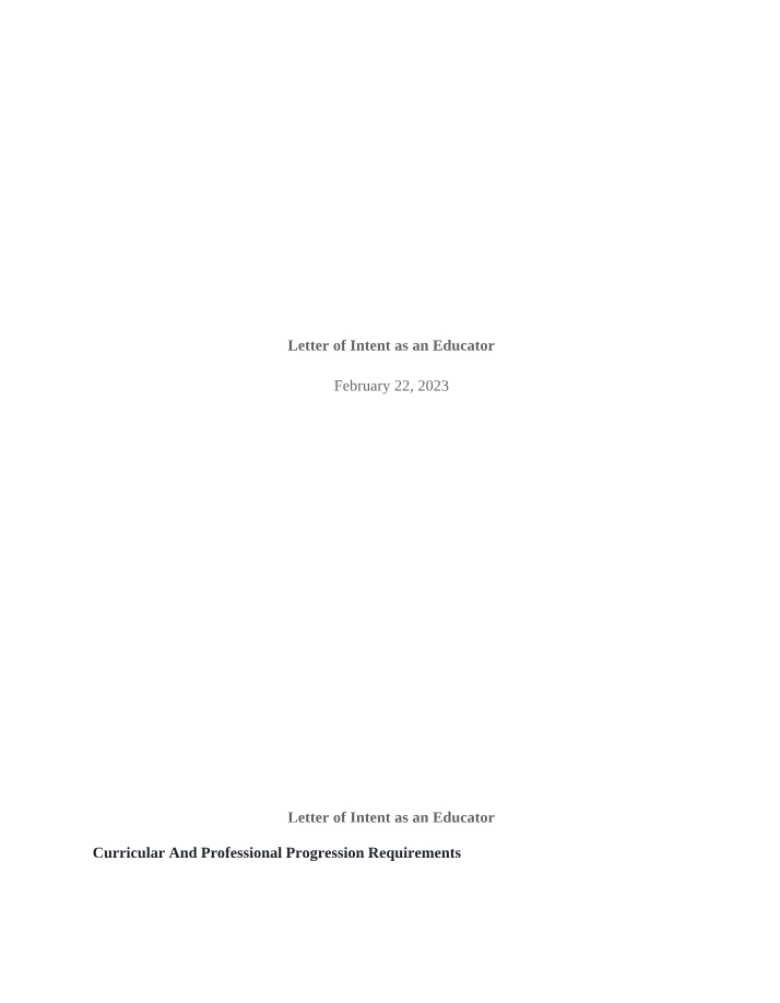 Professional Development Requirements for Educators