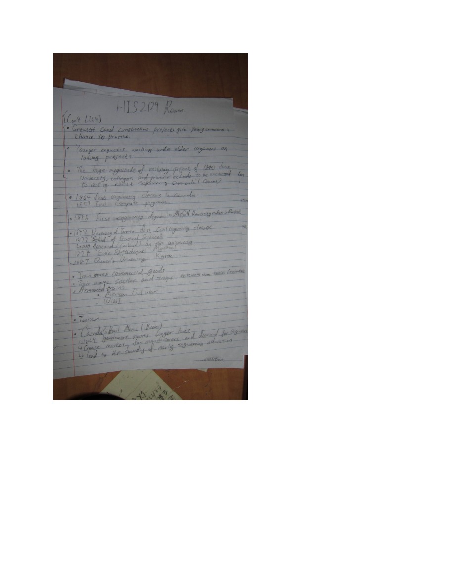 Review Notes for HIS2129
