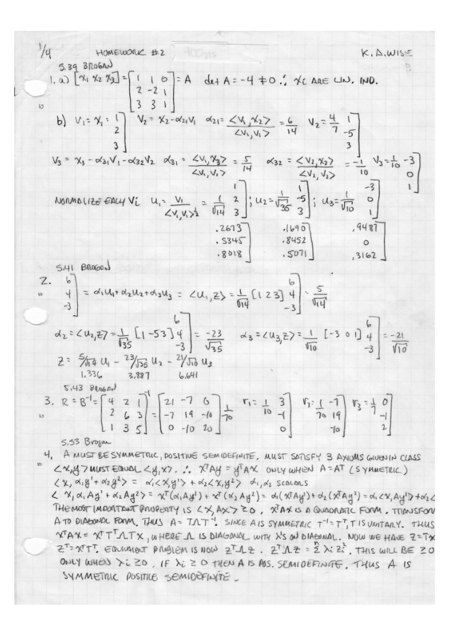 Solution for Homework Three