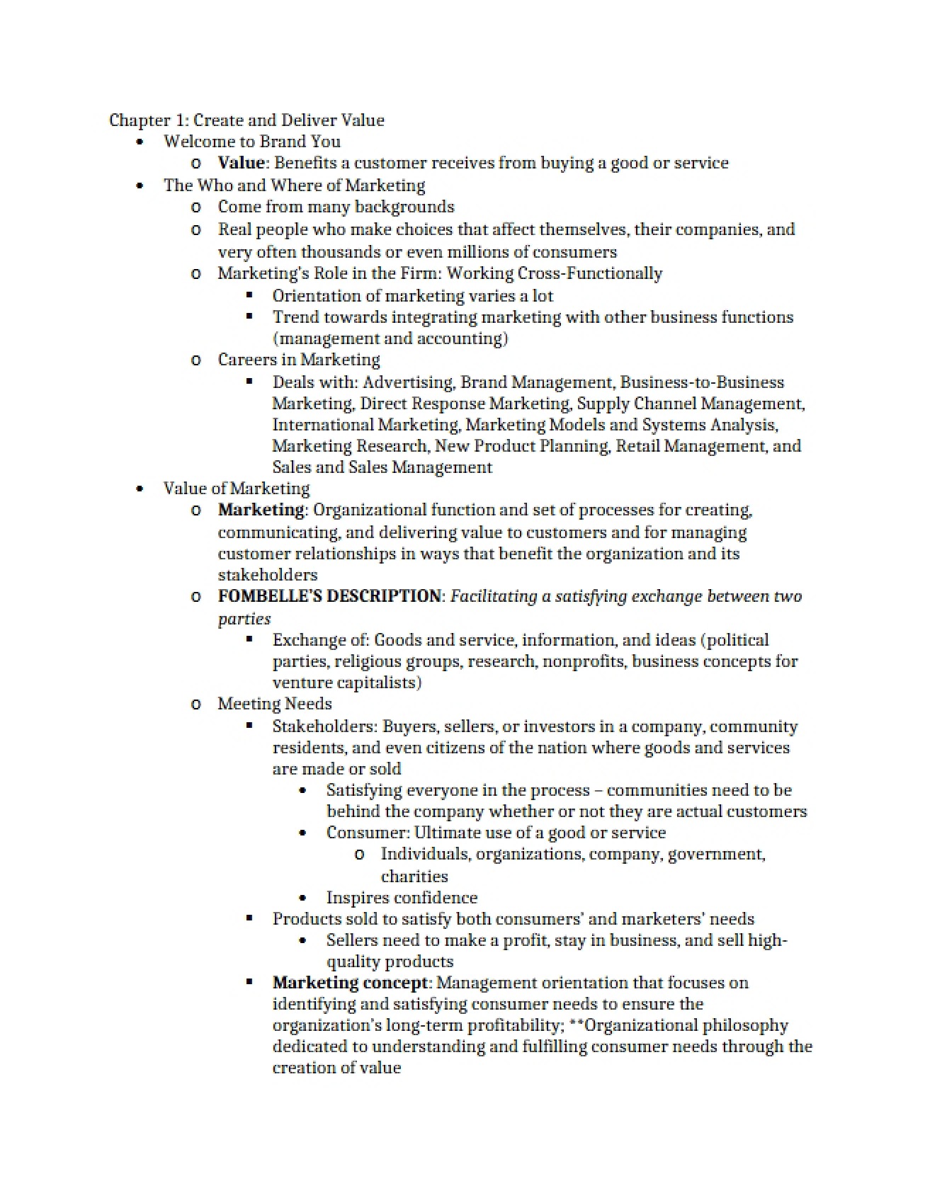Chapter 1 Value Creation and Delivery