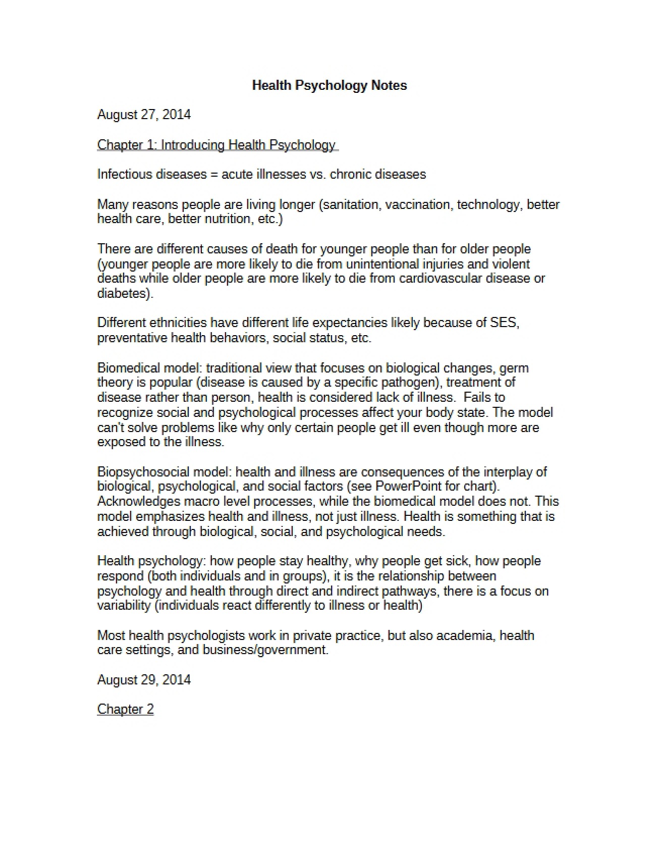 Introducing the Field of Health Psychology