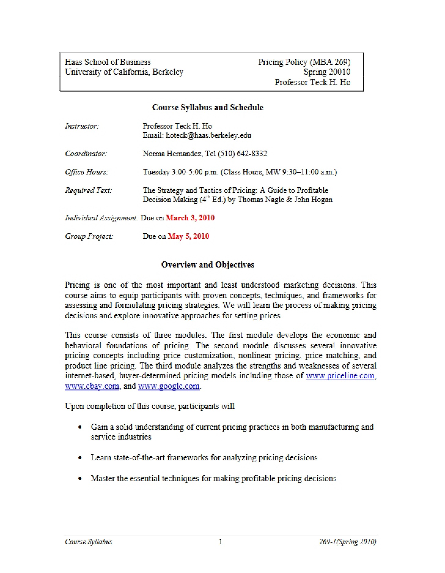 Term Syllabus