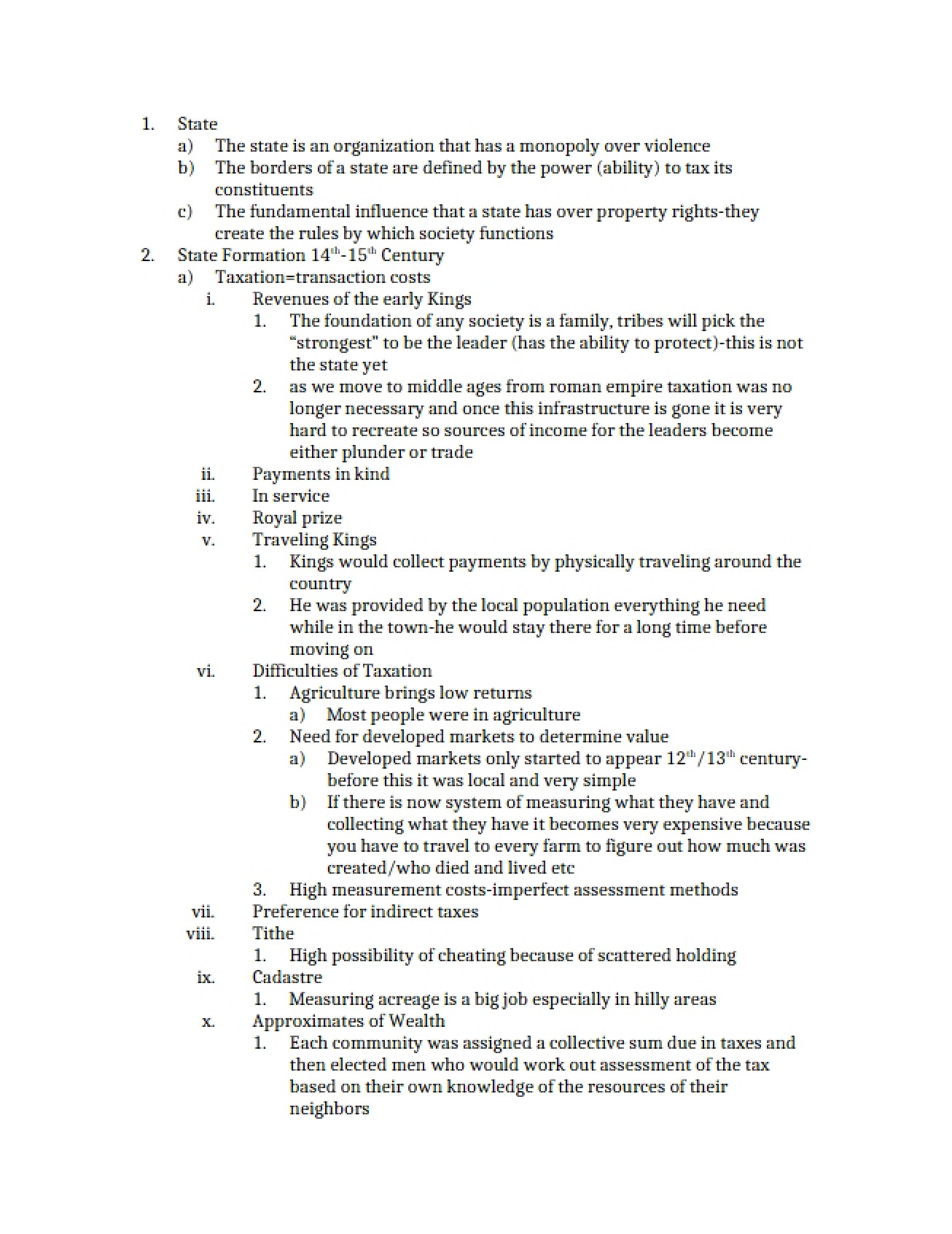 Economics of Institutions Notes