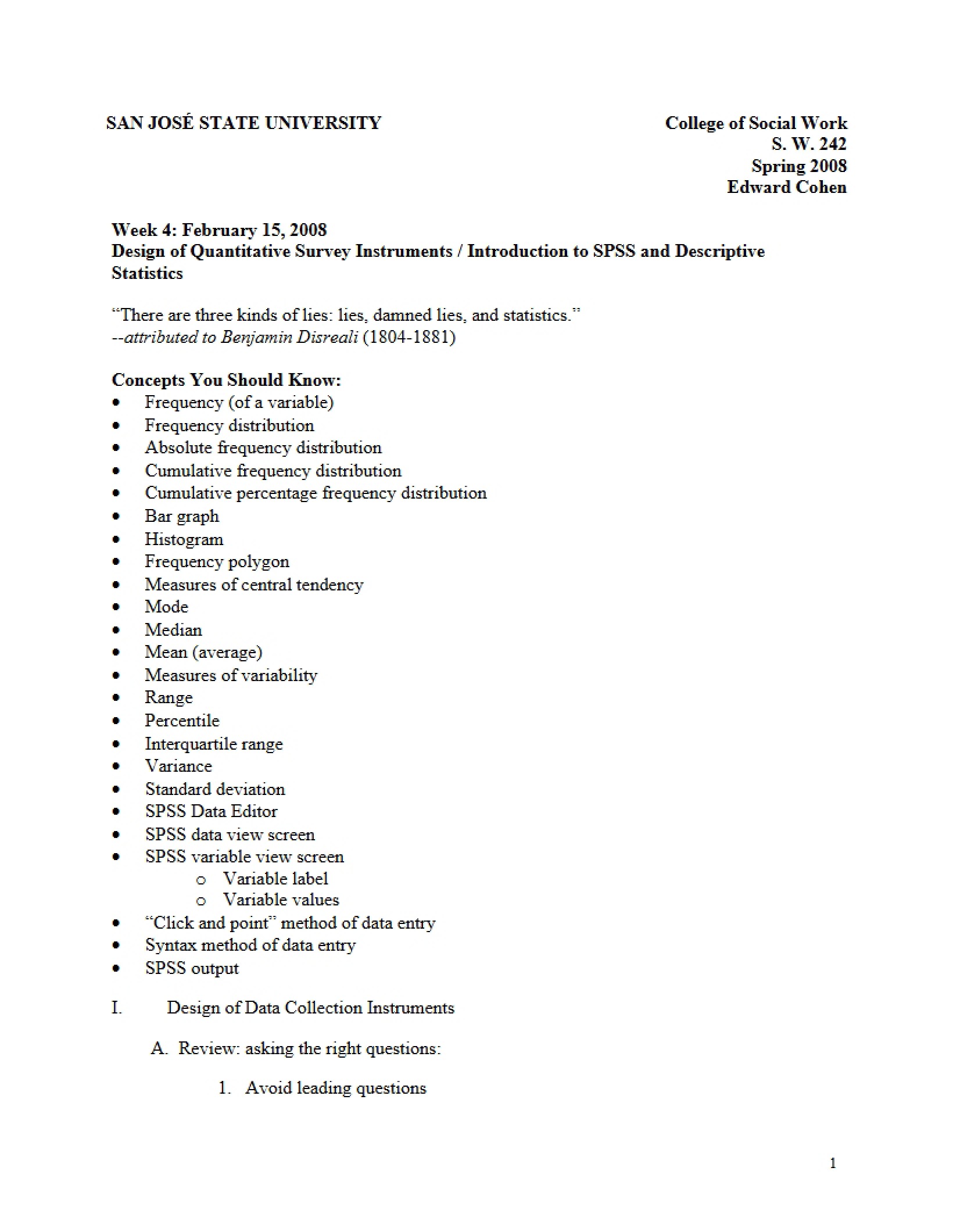 Design in SPSS