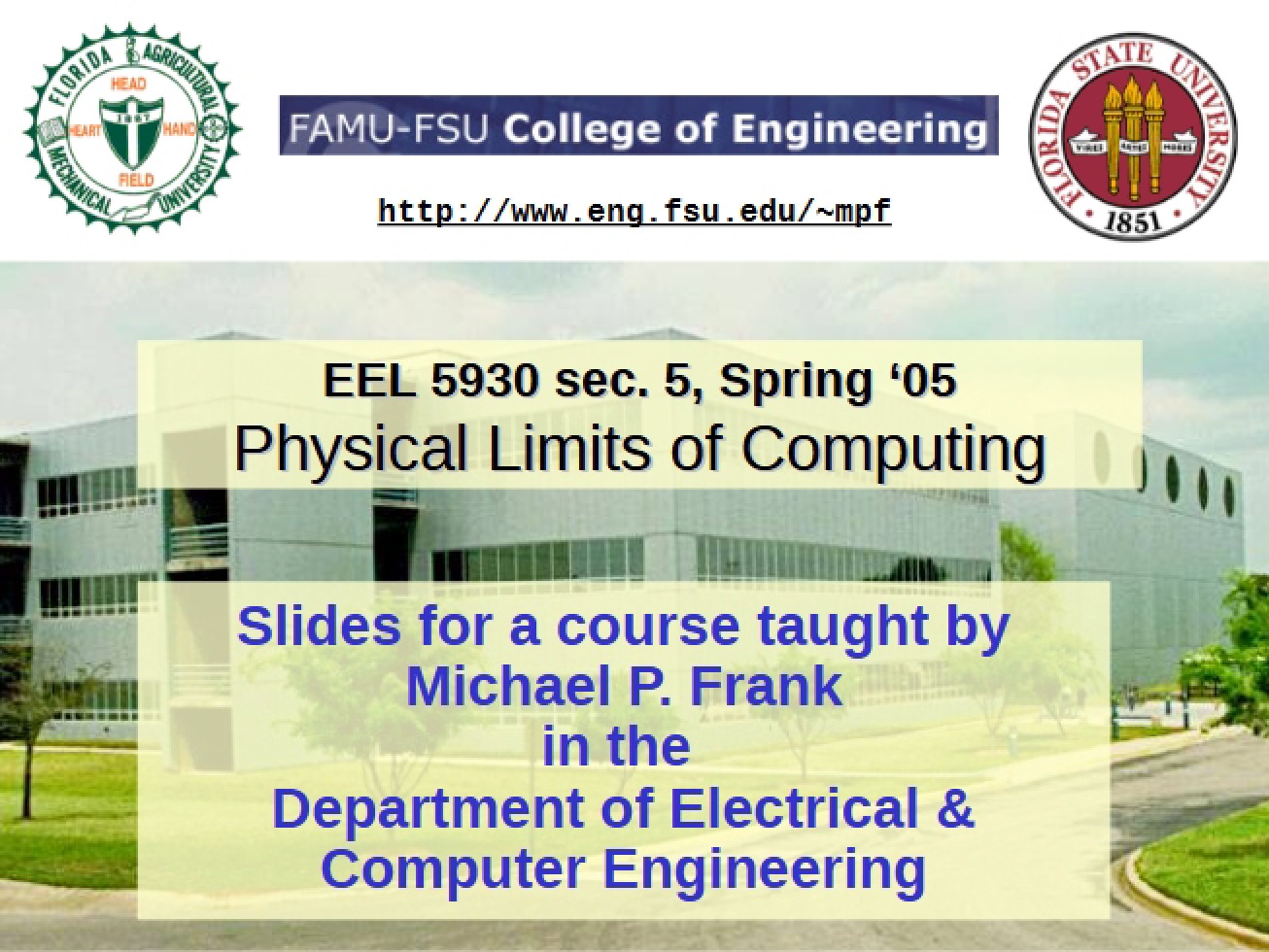 Ninth Module on the Physical Limits of Computing