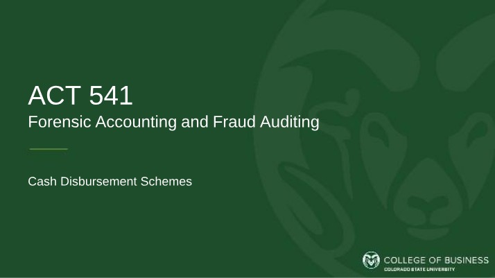 Schemes for Cash Disbursement