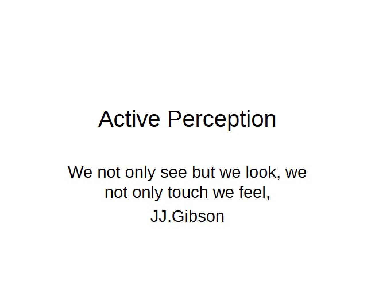 Active Perception