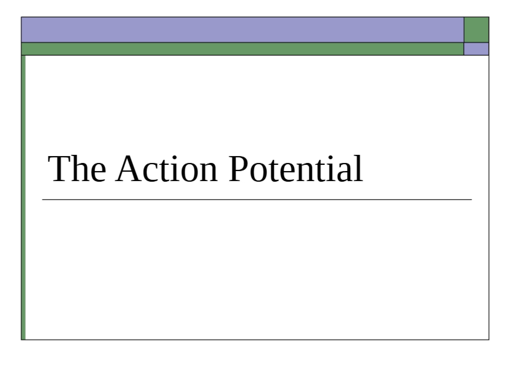 Action Potential Mechanics