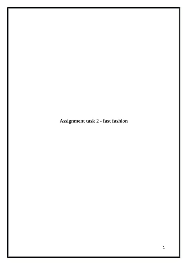 Zara Fast Fashion Supply Chain Management Strategies