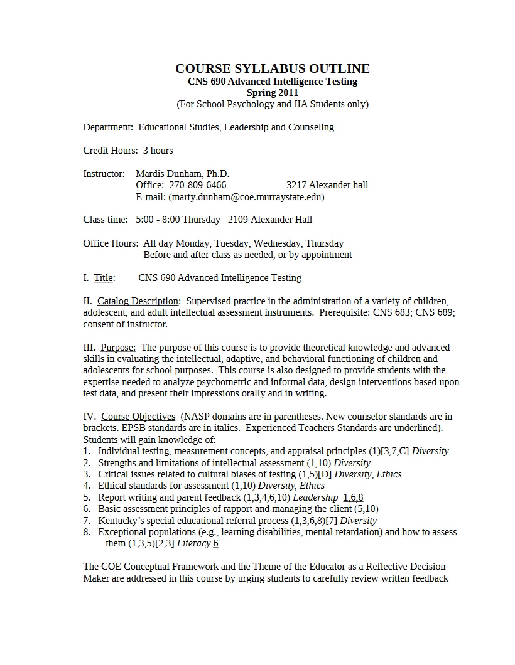 Syllabus - CNS 690