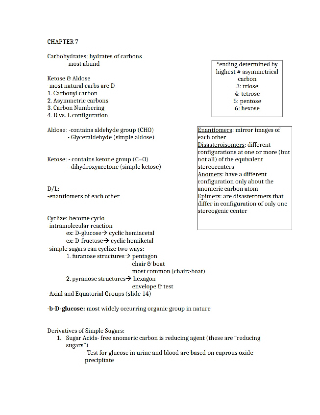 Study Guide for Second Biochemistry Exam