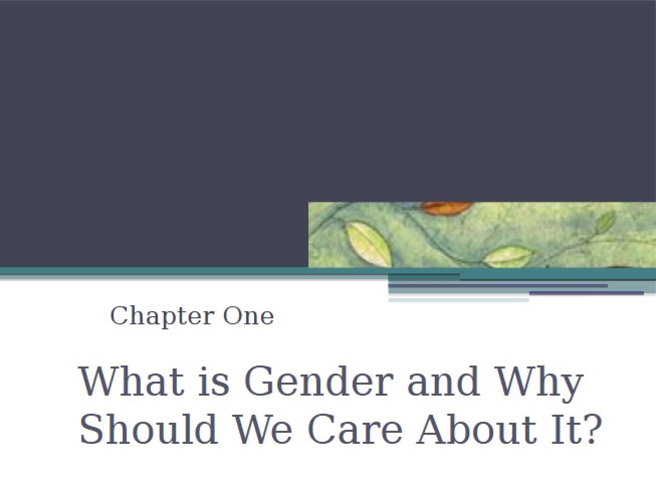 Introducing Gender (Chapter 1)