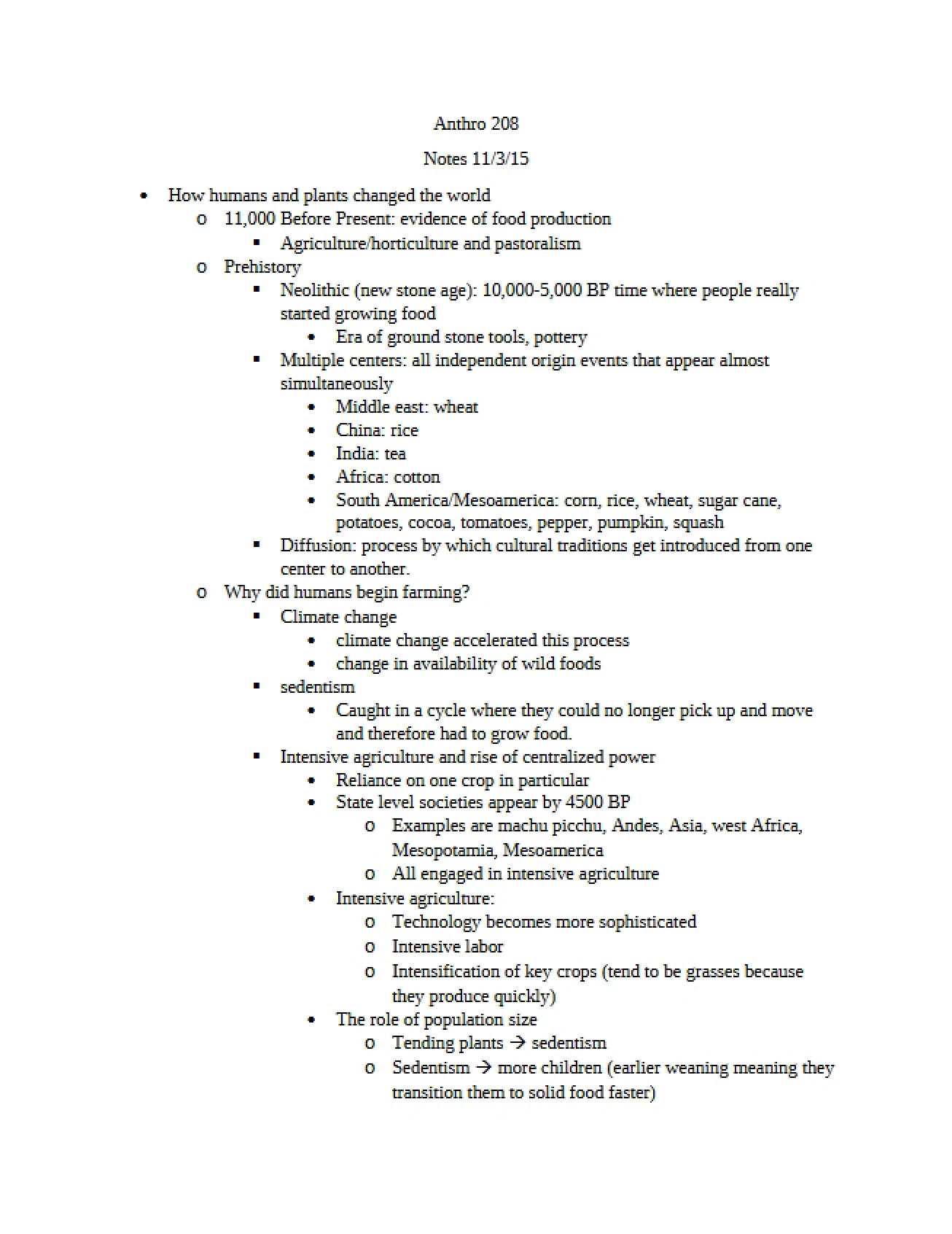 Anthro 208 Notes 5