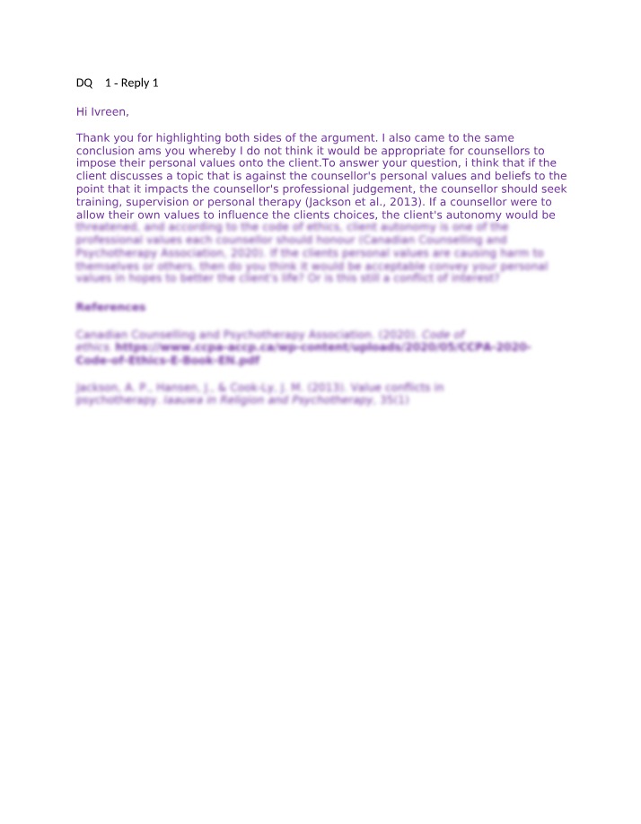 Professional Boundaries in Counseling - The Impact of Personal Values