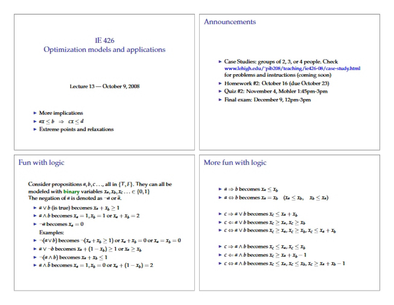 Lecture 13 Notes