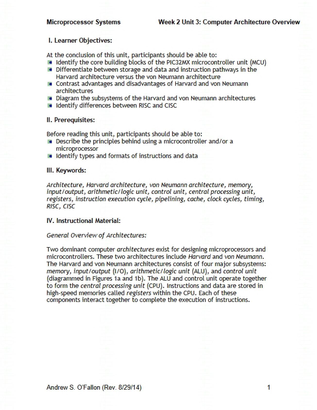 Overview of Computer Architecture