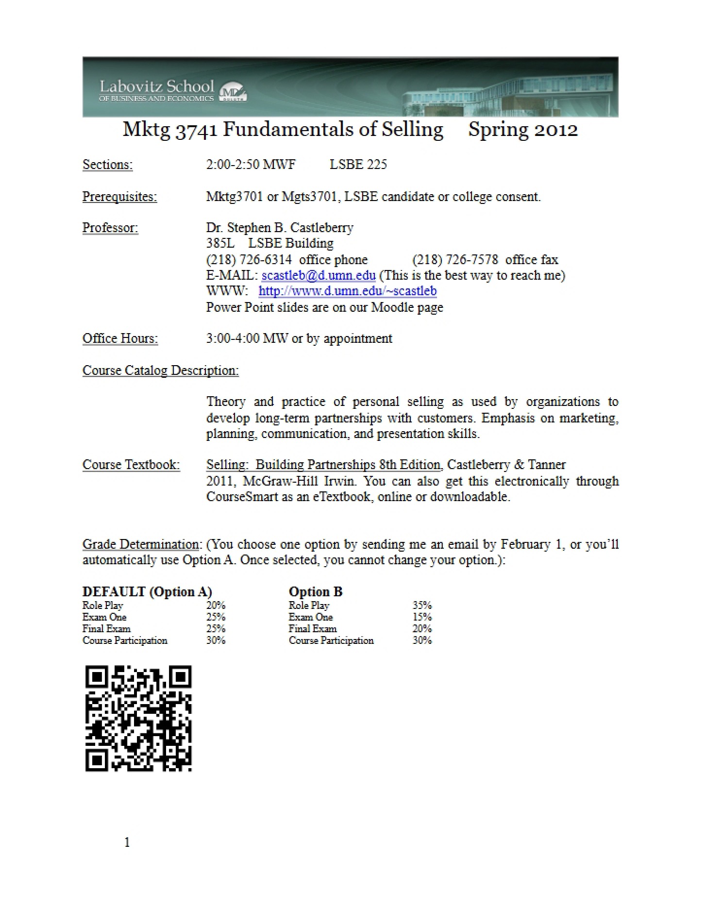 Course Syllabus