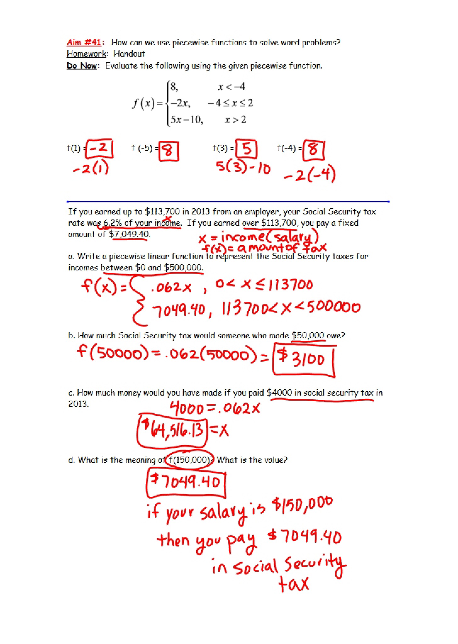 Problems for Practice