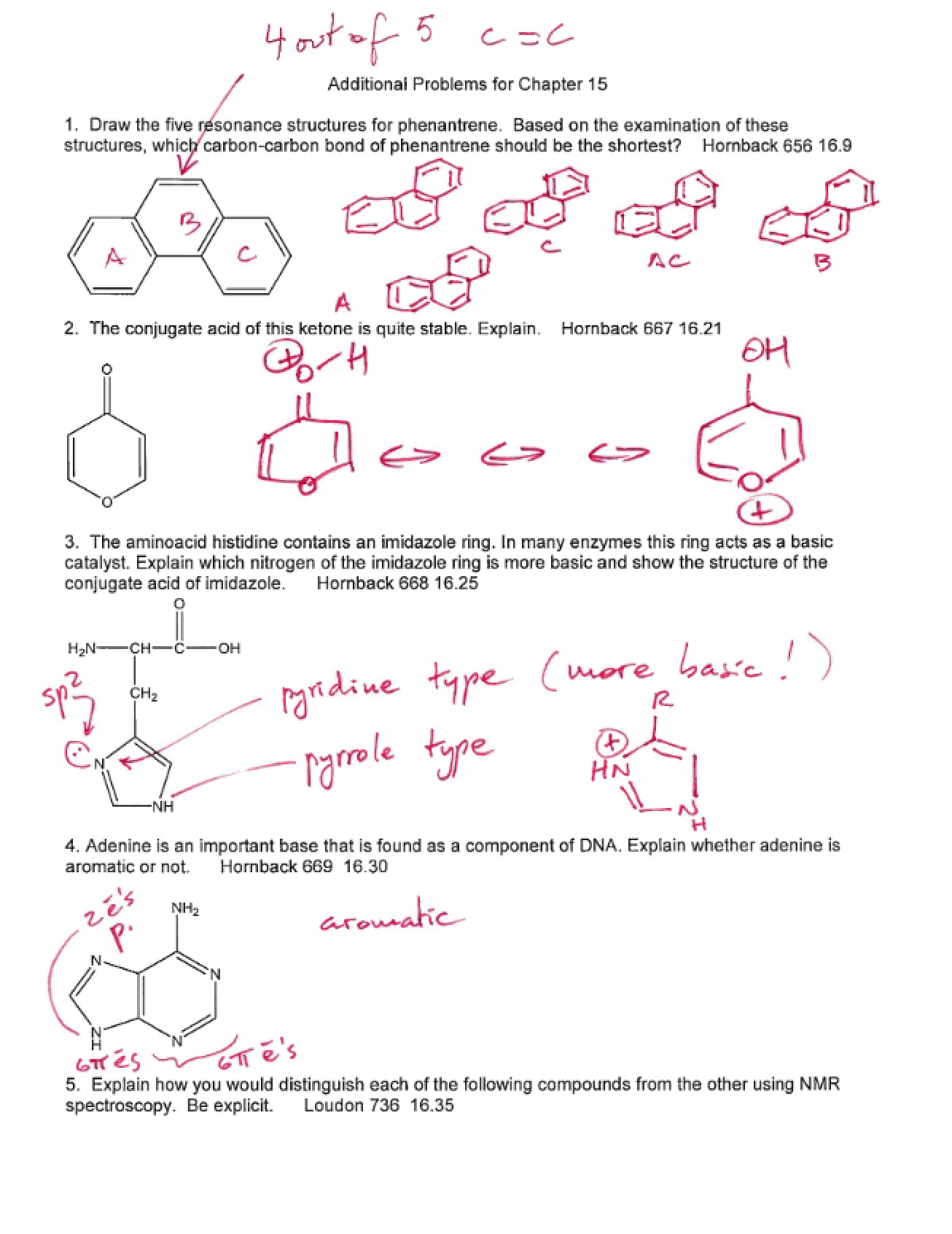 Quick Key to Additional Problems for Chapters 15 and 16