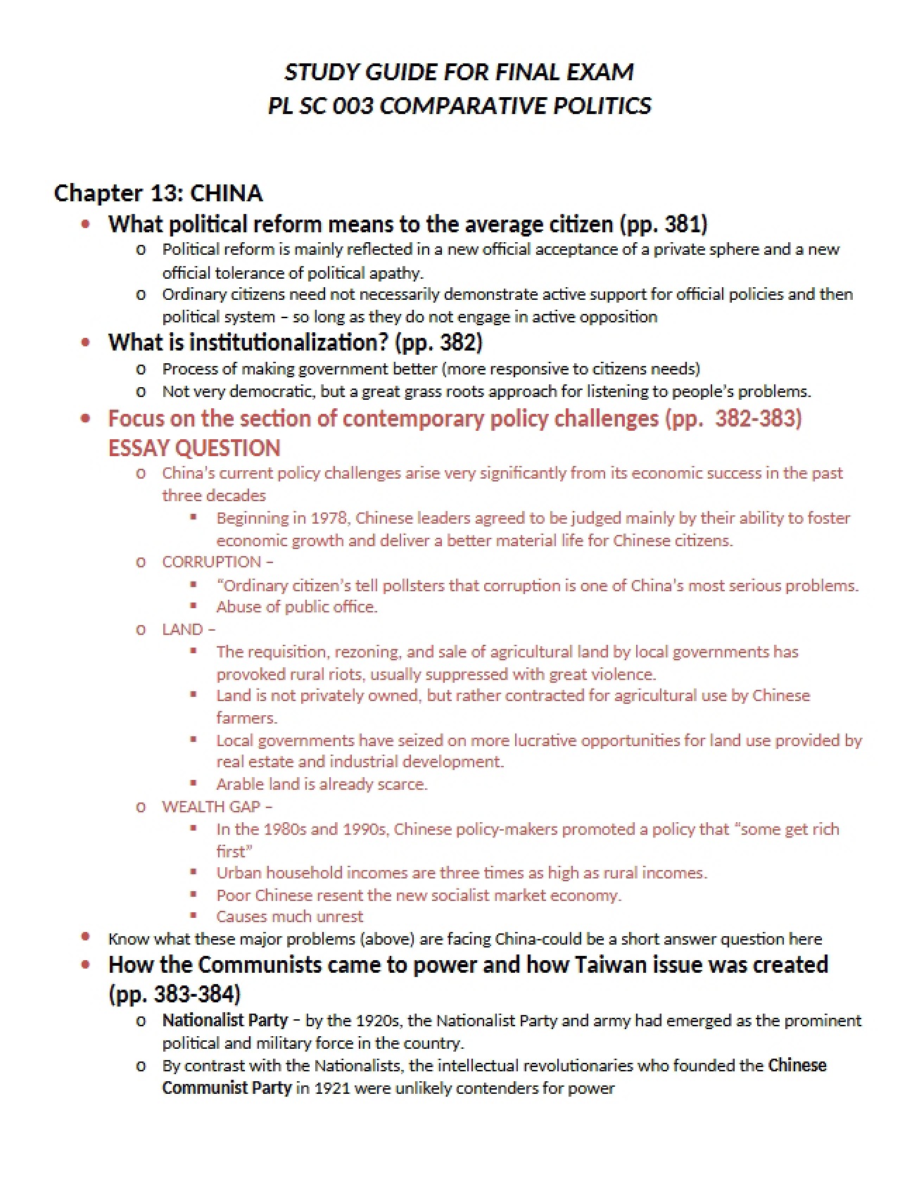 Final Exam (PLSC 003)