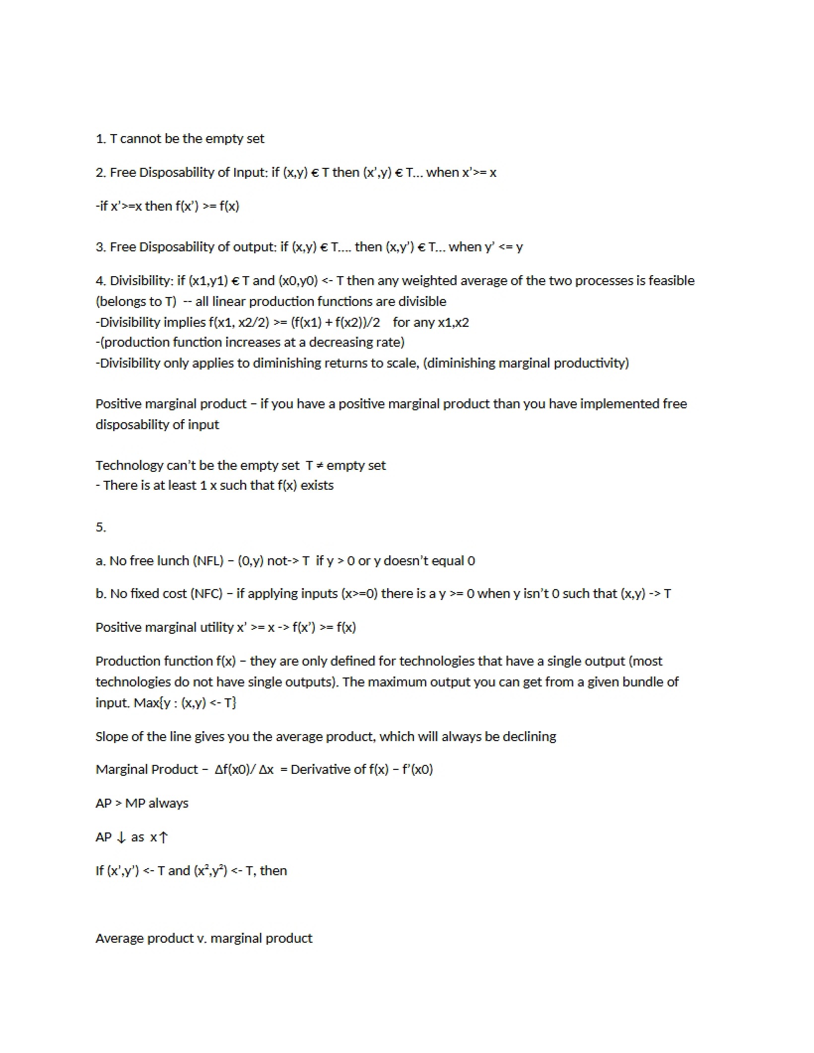Production Economics Study Guide