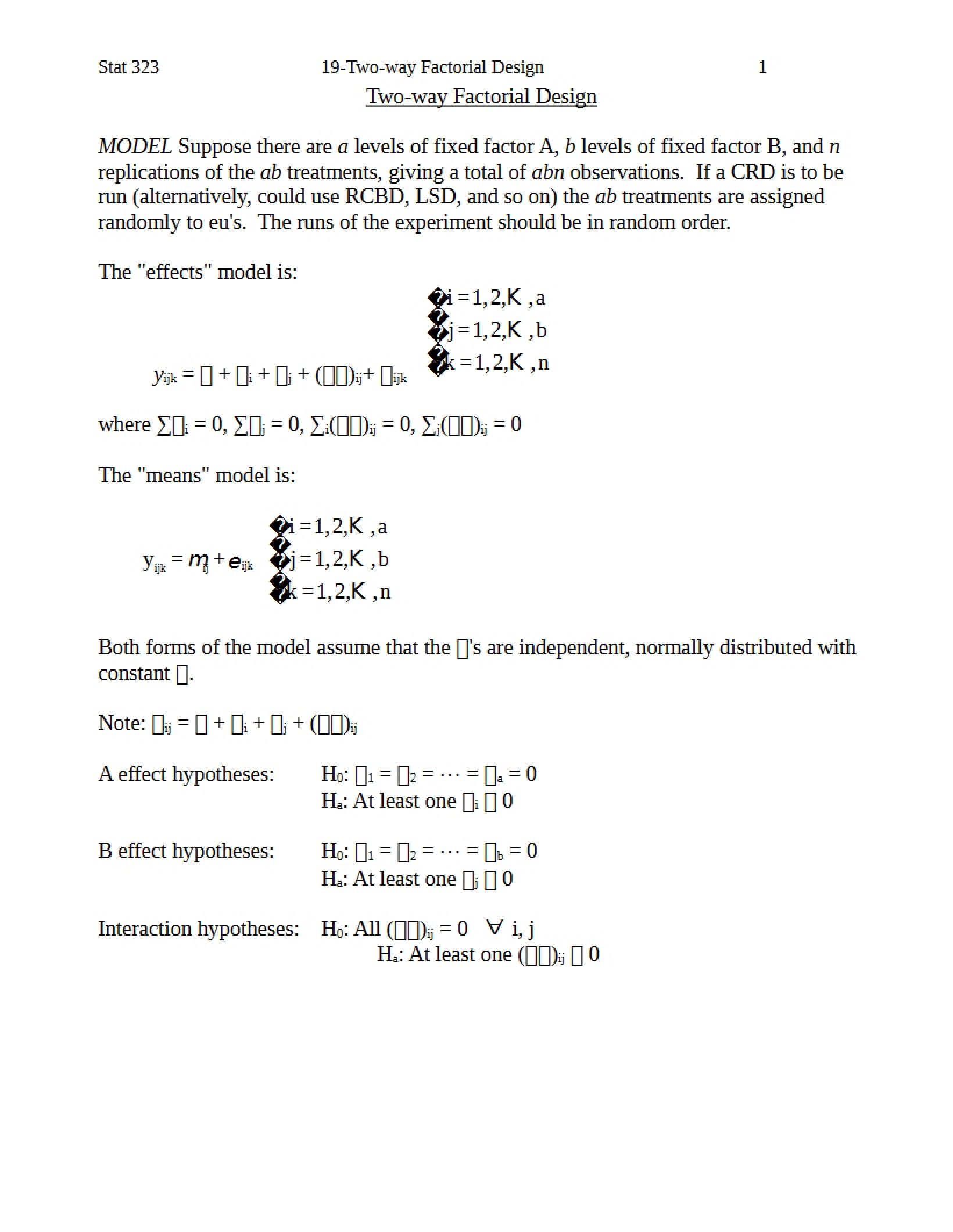 Factorial Design Two-Way