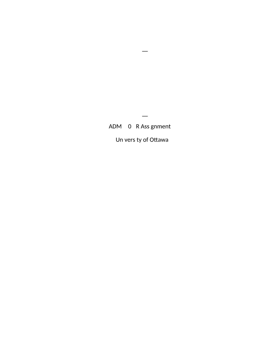 Assignment 2 for ADM 2304 R