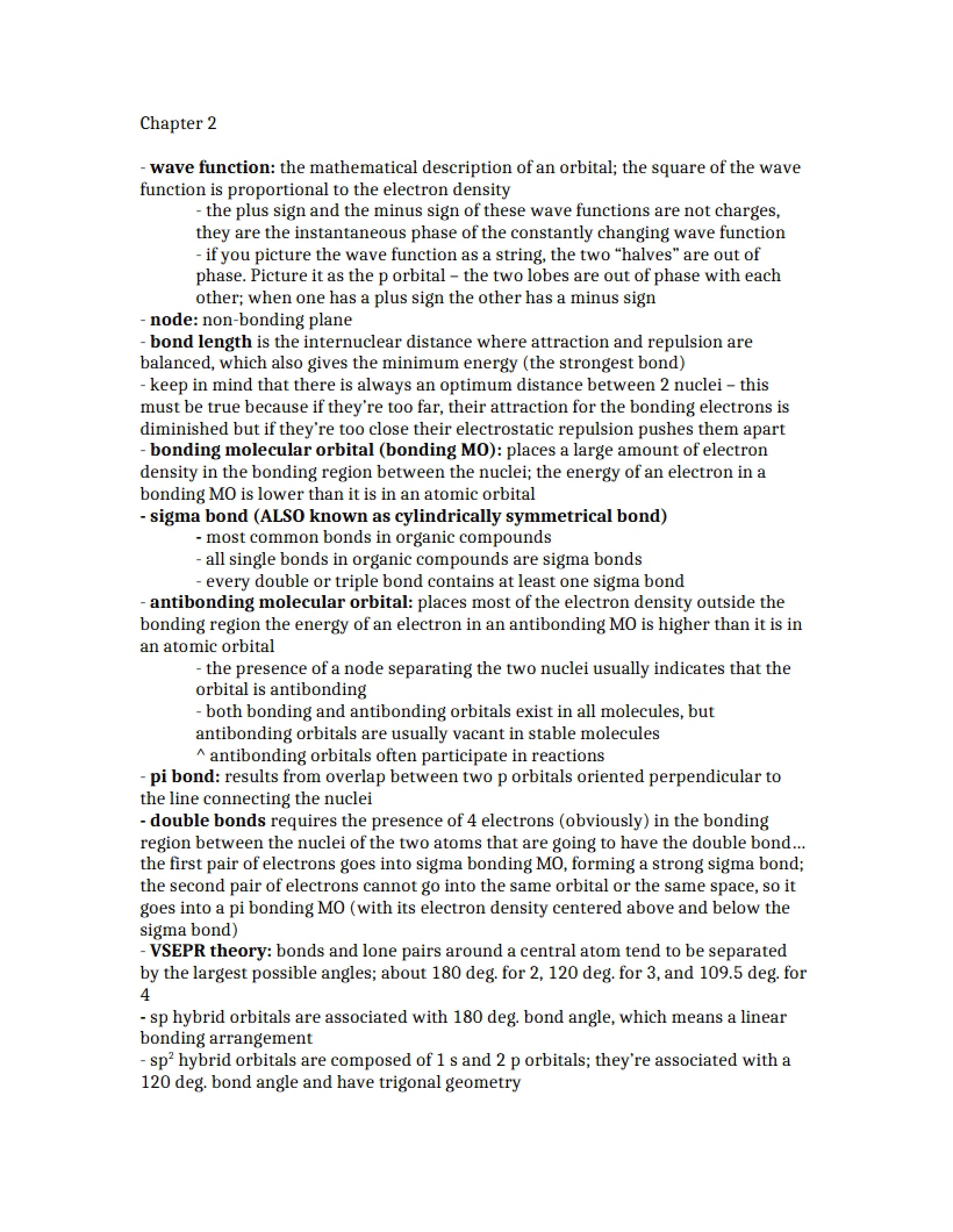 Second Chapter Organic Chemistry I