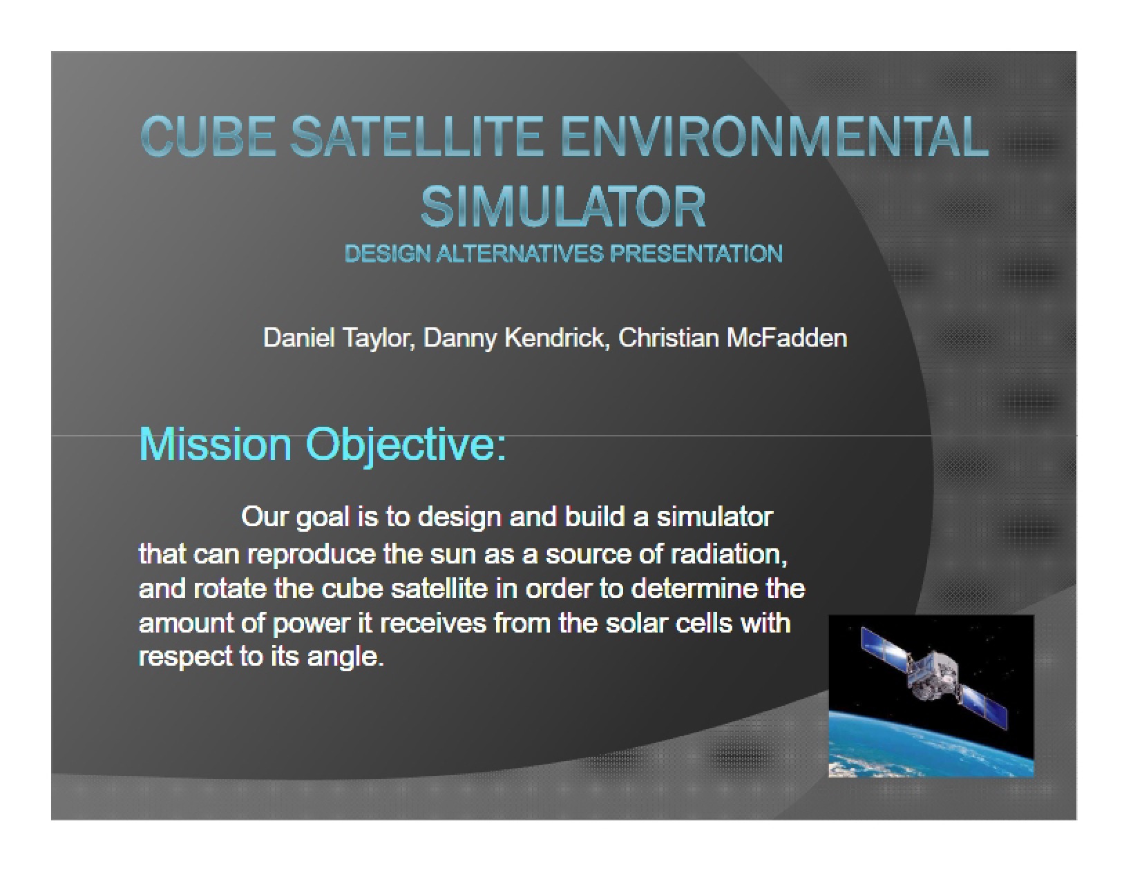 Satellite Cube Project