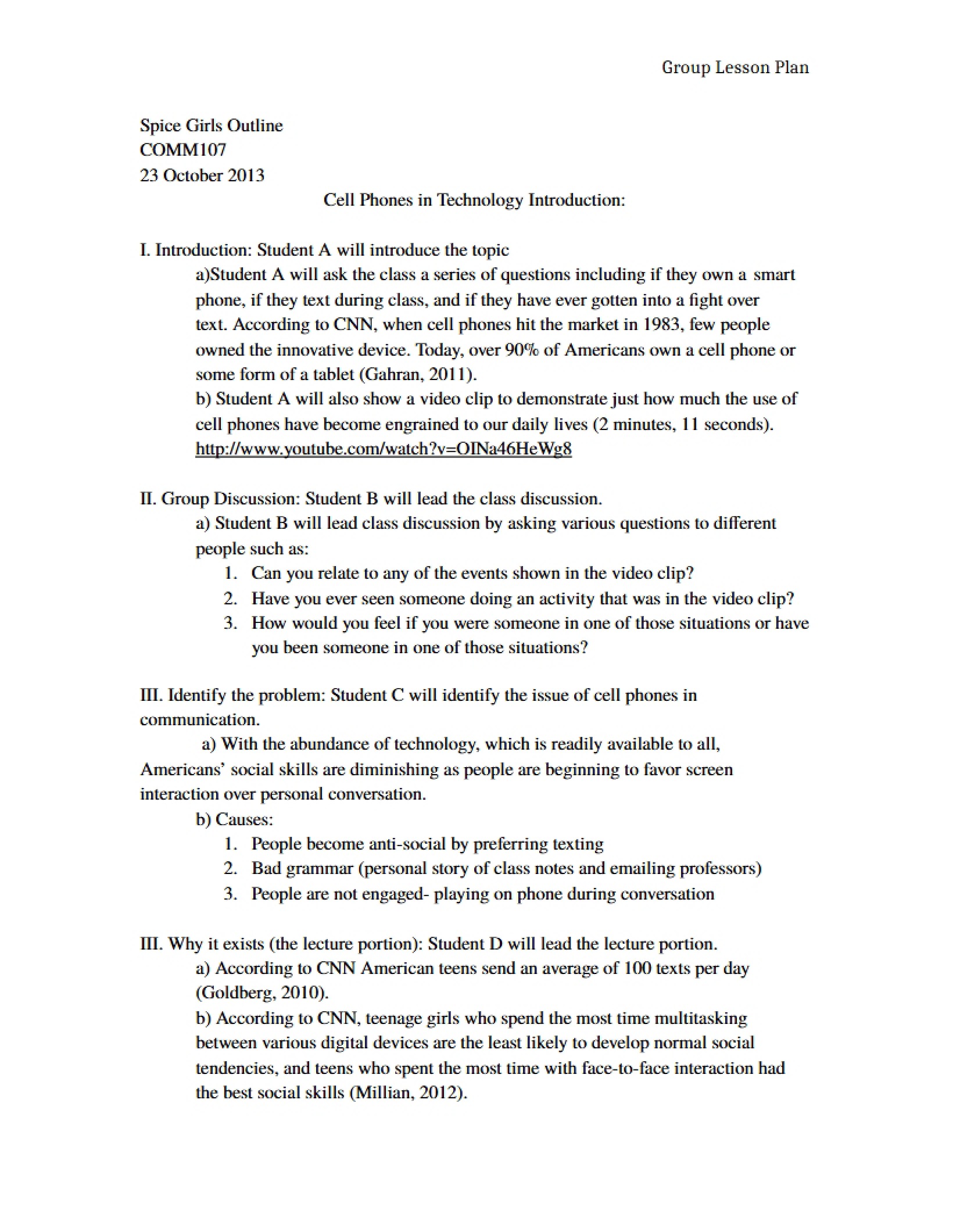 Introduction to Technology Cell Phones