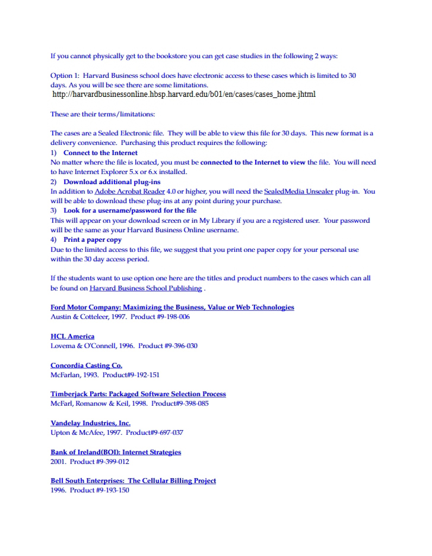 Case Studies Ordering Systems