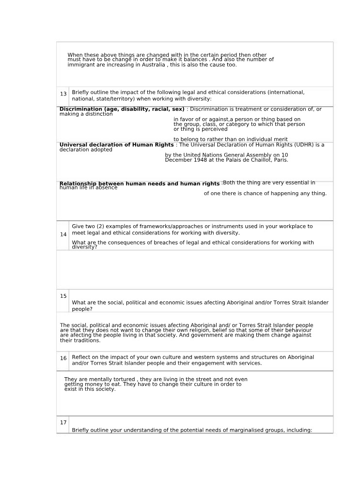 Working with Diversity - Legal and Ethical Considerations