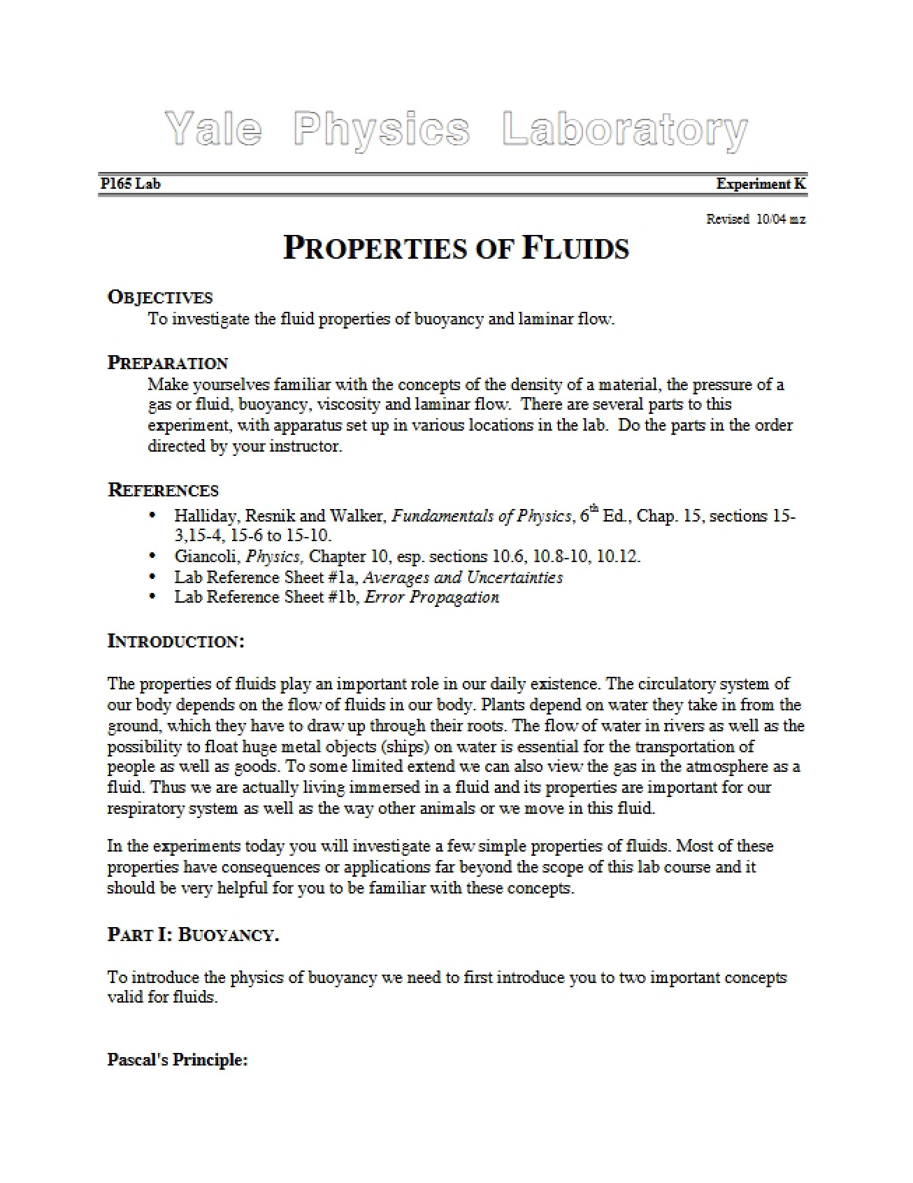 Fluid Properties