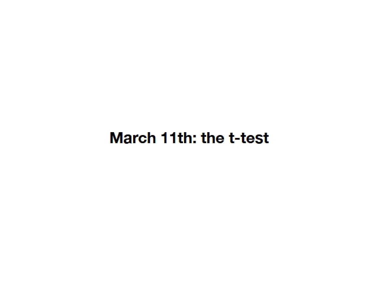 March 18th Slides