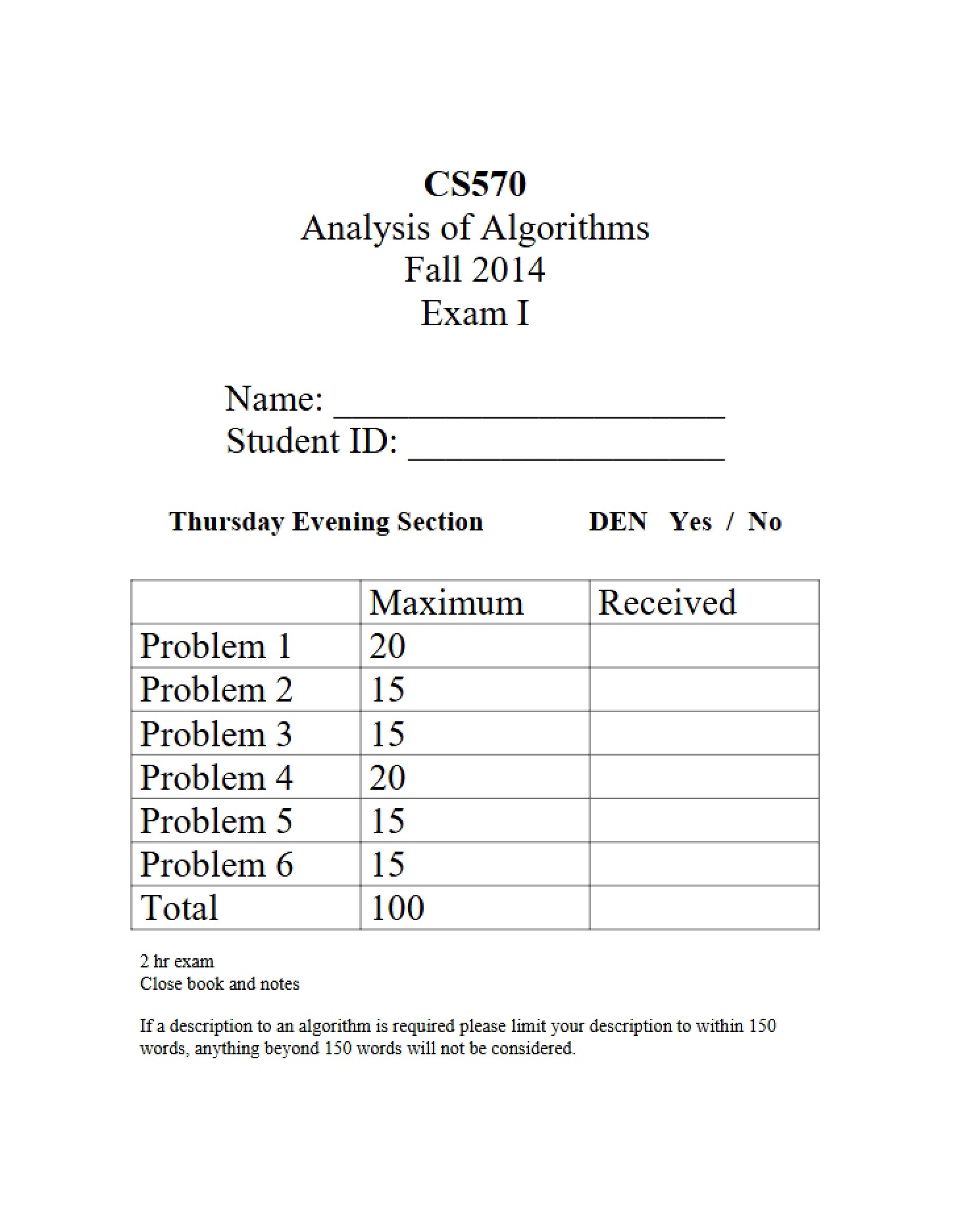 Solutions Fall 2014 Midterm 1b (CS70)