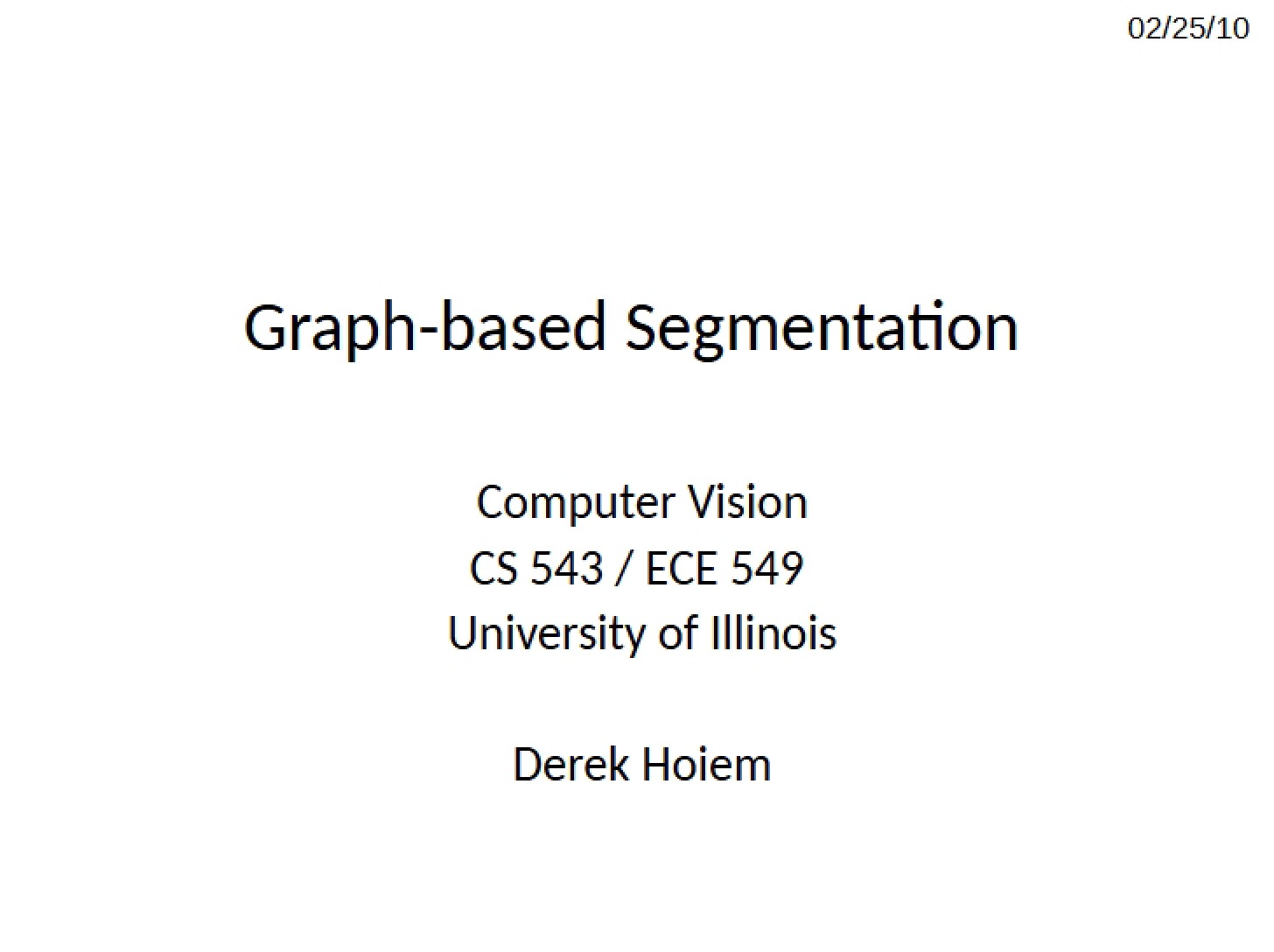Segmentation (Graph-based)