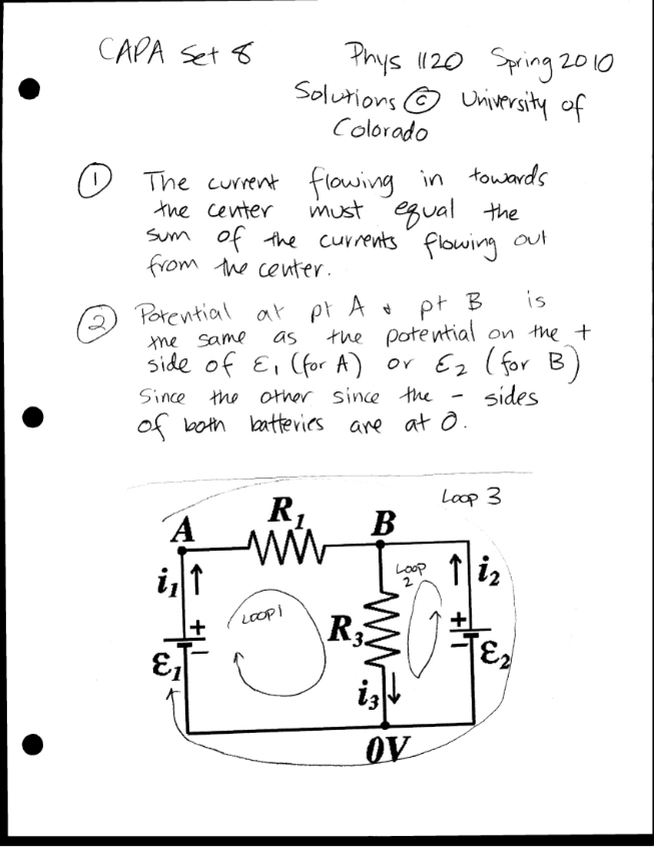 Solutions for Capa Assignment Eight
