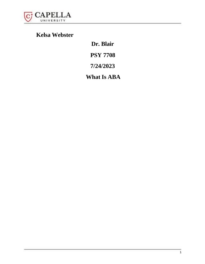 Dimensions of Applied Behavior Analysis